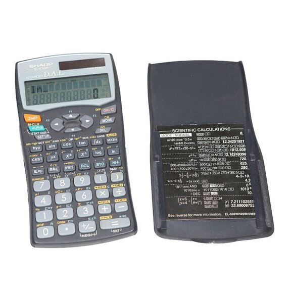 Sharp  EL-546W Scientific Calculator D.A.L Advanced Grey School Academia Math - Picture 4 of 4